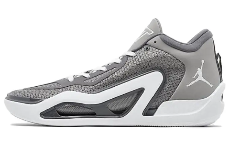 Jordan Tatum 1 'Cool Grey' Cushioning Mid top Basketball Shoes Men's Gray White