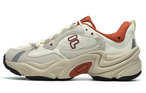 FILA FUSION HERITAGE RUNNING Cushioning Abrasion Resistant Support Low top Chunky Sneakers Women's Early Snow