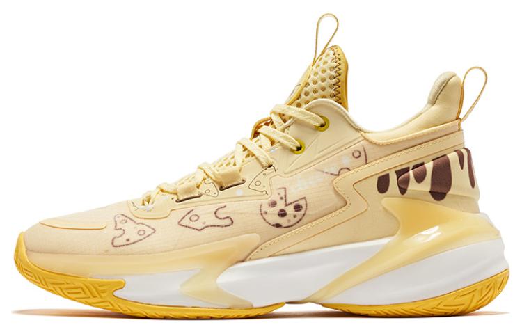 Jordan Shadow 4 Elite Sports Trend Versatile Shock Absorbing Anti-Slip Wear-Resistant Mid-top Basketball Shoes Men's Smoothie Yellow