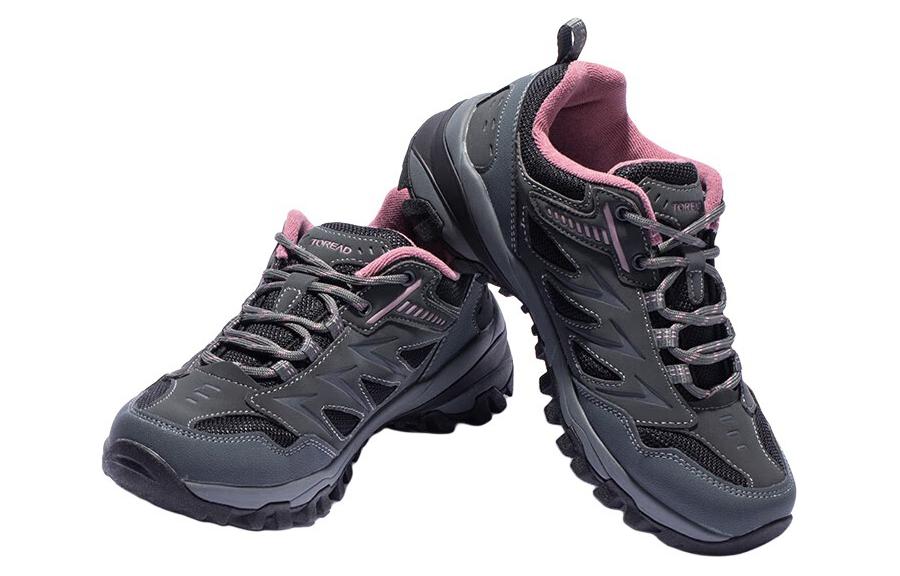 TOREAD Slip Resistant, Abrasion Resistant, Thermal Low top Hiking Shoes Women’s Gray Black Pink