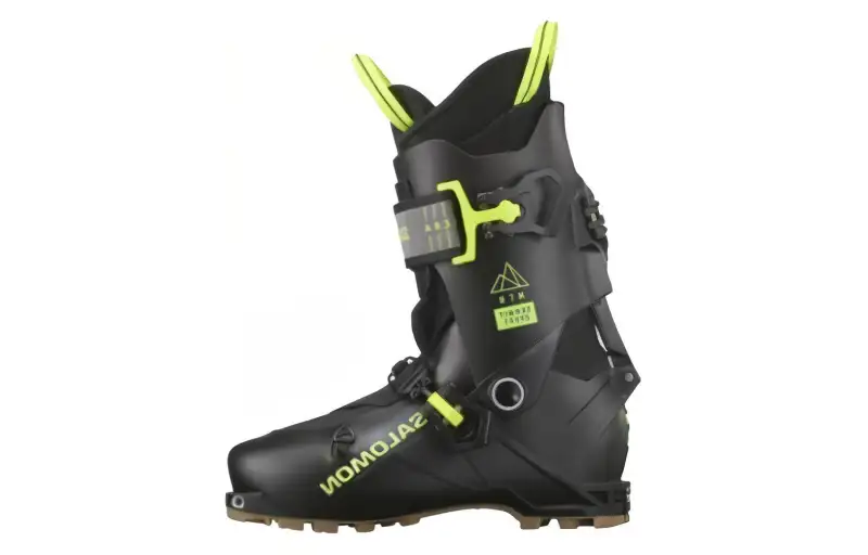 SALOMON Thermal Abrasion Resistant Knee High Snow Boots Men's Black Yellow