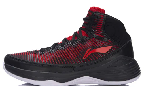 Li Ning Quickness III Support High top Basketball Shoes Unisex Black Red
