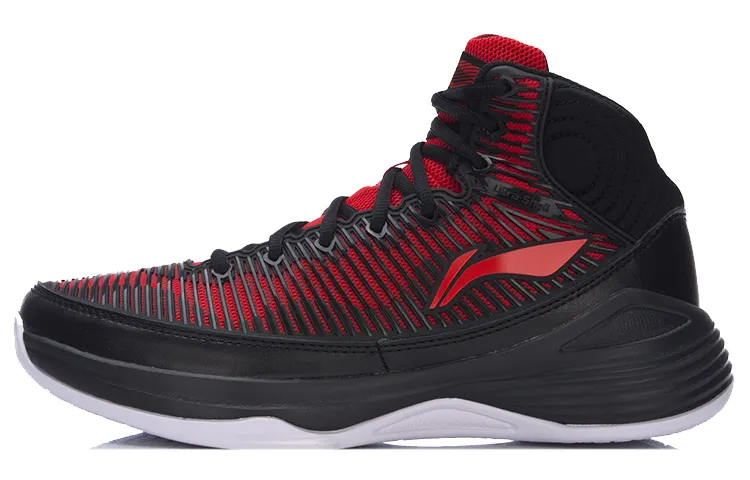Li Ning Quickness III Support High top Basketball Shoes Unisex Black Red