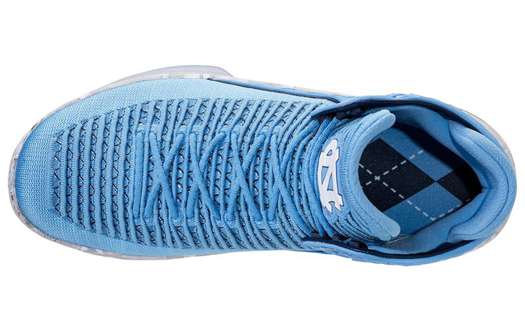 Мужские кроссовки Jordan Air Jordan 32 UNC (сине-белые) — фото 4