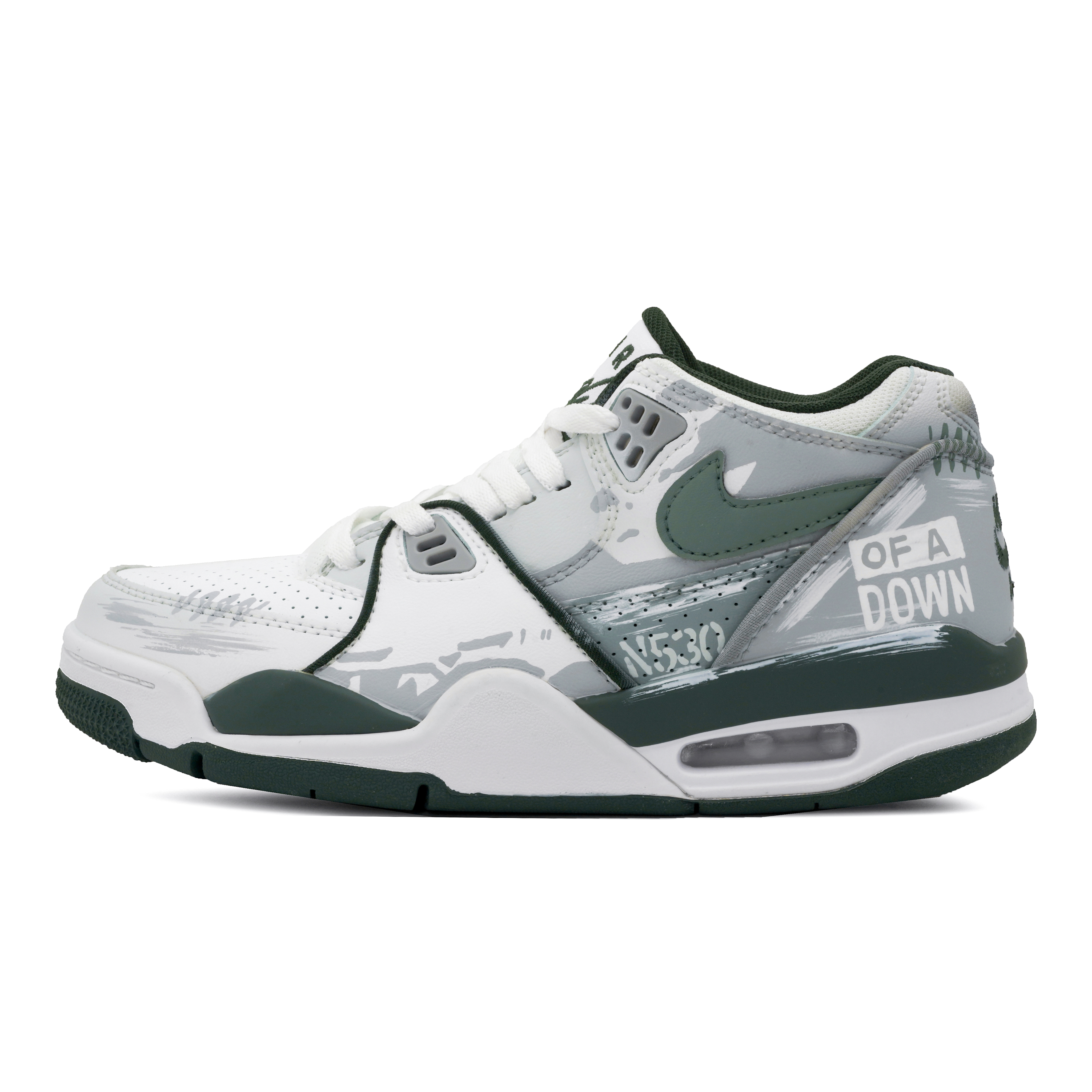 Nike Air Flight 89 Wild Oasis Abrasion Resistant Abrasion Resistant Low top Vintage Basketball Shoes Men’s White Green