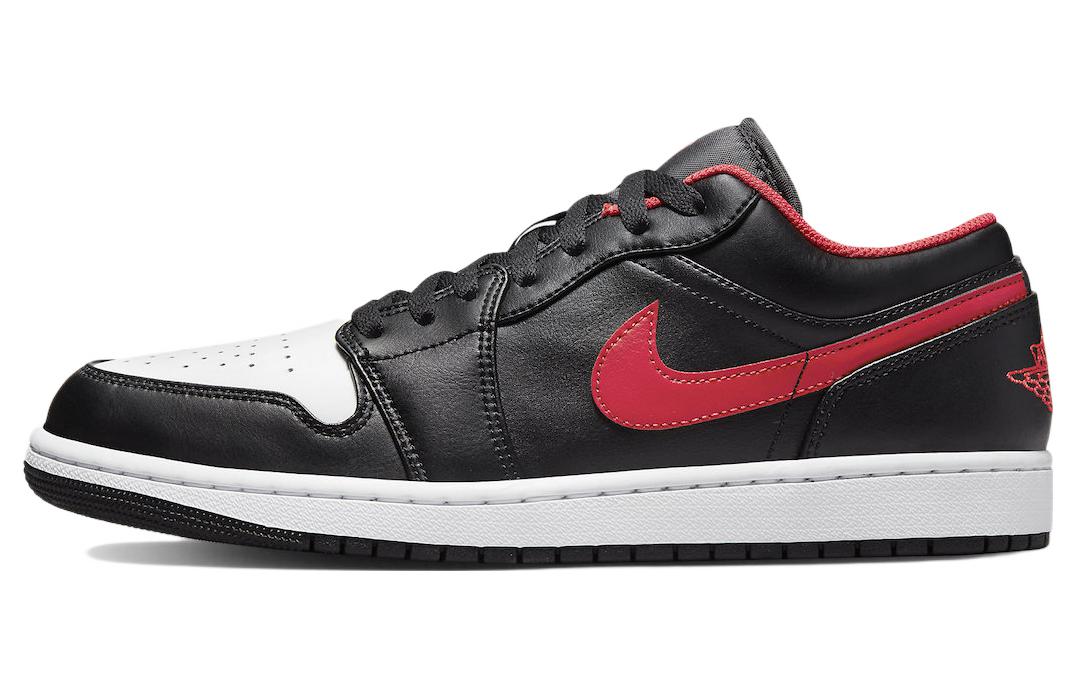 Мужские кроссовки Jordan Air Jordan 1 low white toe (черно-бело-красные)