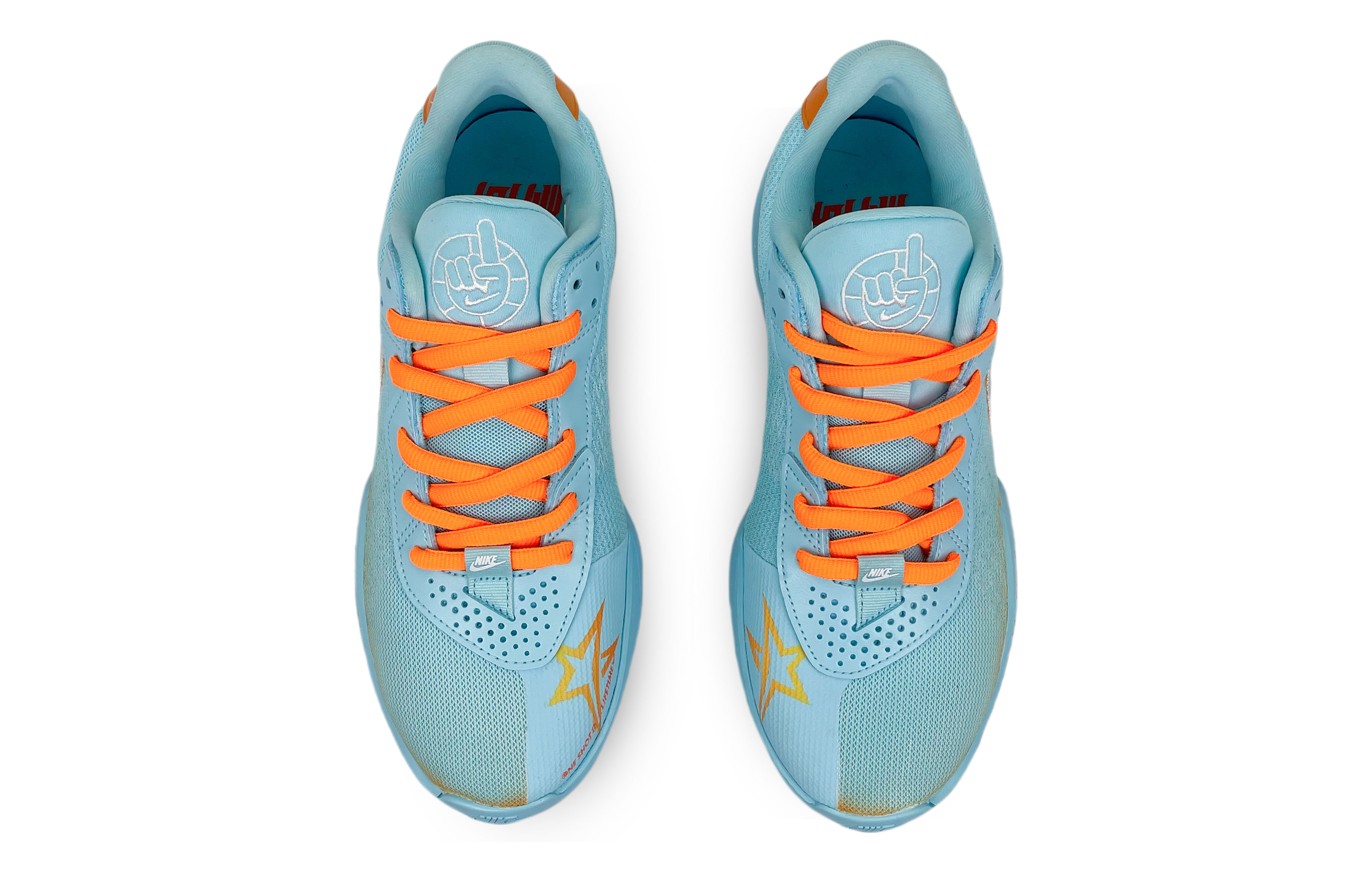Nike Air Zoom G.T. Cut Academy Cushioning, Wear Resistant Low top Basketball Shoes Unisex Blue Orange