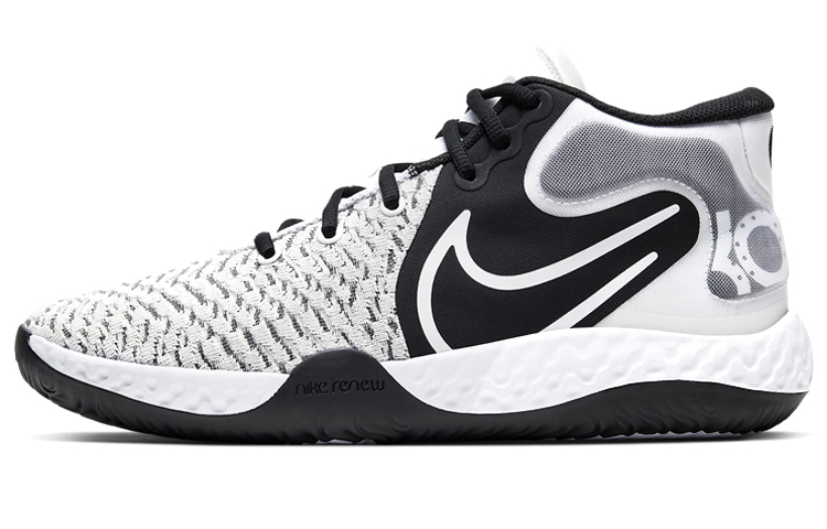 Nike KD Trey 5 VIII viii ep synthetic leather, comfortable and versatile, shock-absorbing, non-slip and wear-resistant, mid-top retro basketball shoes, same style for men and women, white and black