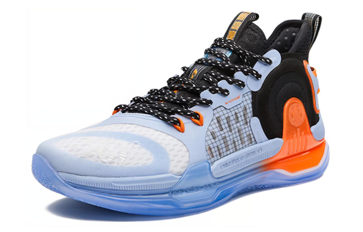 361° AG 1 Basketball Shoes Men’s Mid Top Blue/Black/Orange