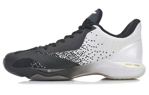 Li Ning Raid Badminton Shoes Men's Low Top Black White