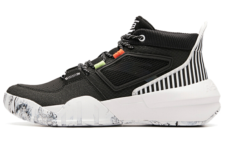 Anta Basketball Collection Mid top Basketball Shoes Men's Black White