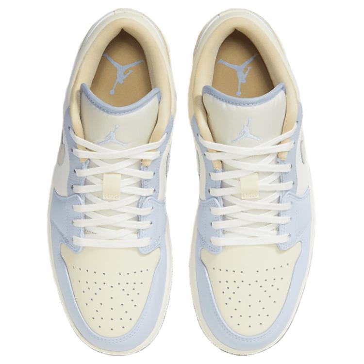 Jordan Air Jordan 1 Slip Resistant Abrasion Resistant Low top Vintage Basketball Shoes Unisex White Brown