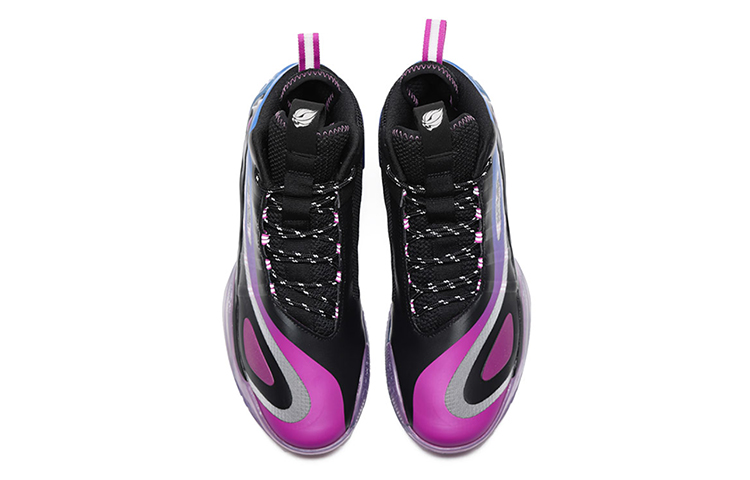 361° Zengo Orca Bouncy Slip Resistant, Abrasion Resistant, Lightweight Mid top Basketball Shoes Men’s Black Purple
