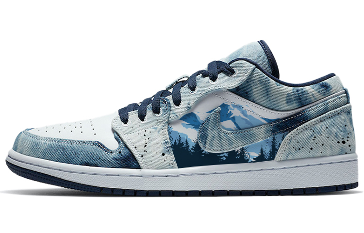 Jordan Air Jordan 1 Vintage Basketball Shoes Men’s Low Top Blue/White