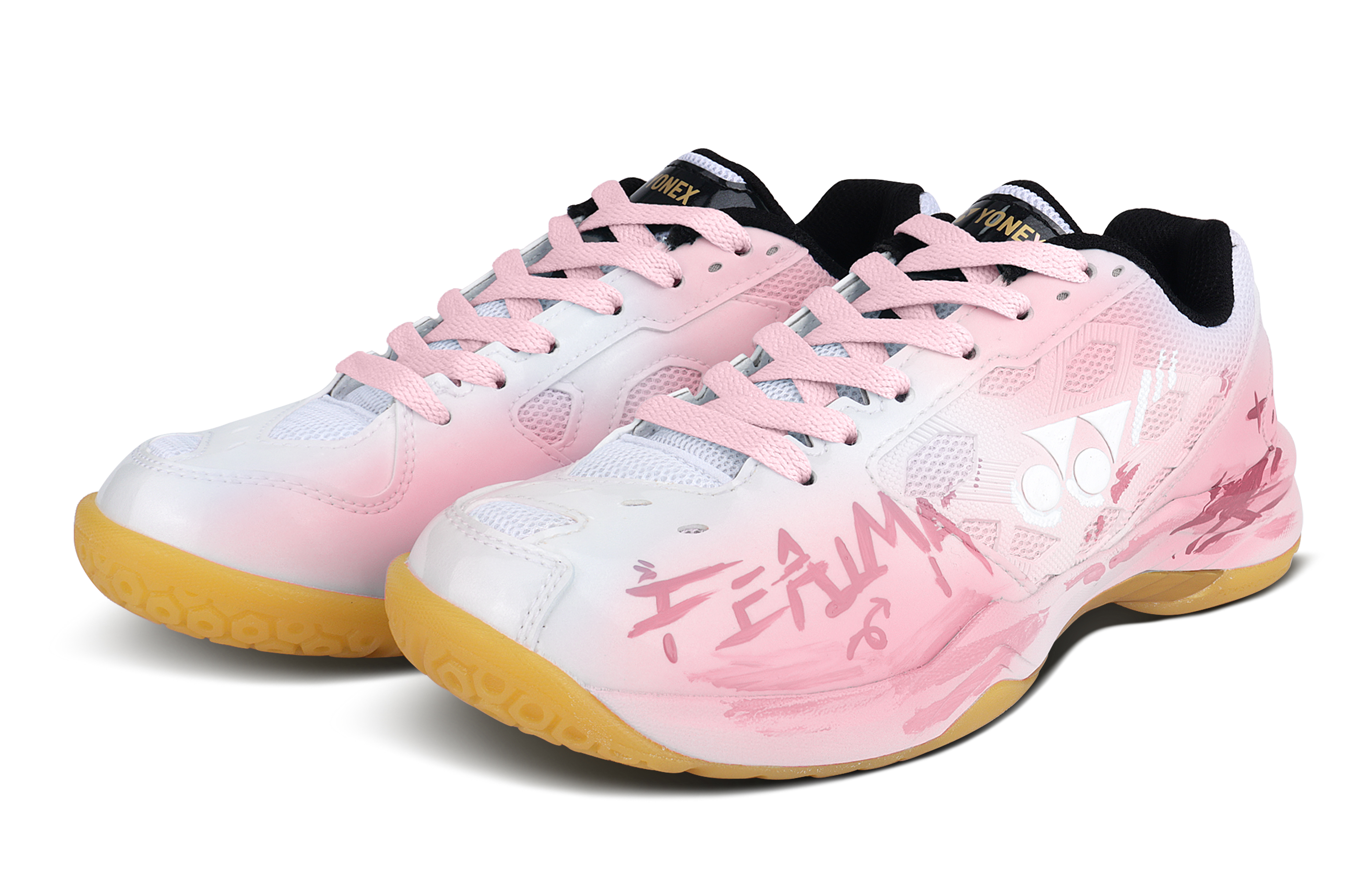 YONEX Power Cushion Abrasion Resistant Breathable Abrasion Resistant Breathable Low top Badminton Shoes Unisex Pink