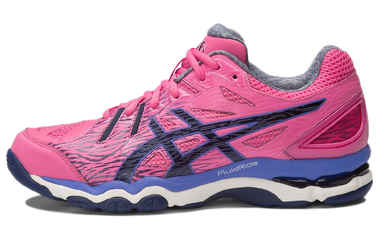 Asics Gel-Netburner Super 6 comfortable and wear-resistant low-cut sports volleyball shoes for women, rose pink and black
