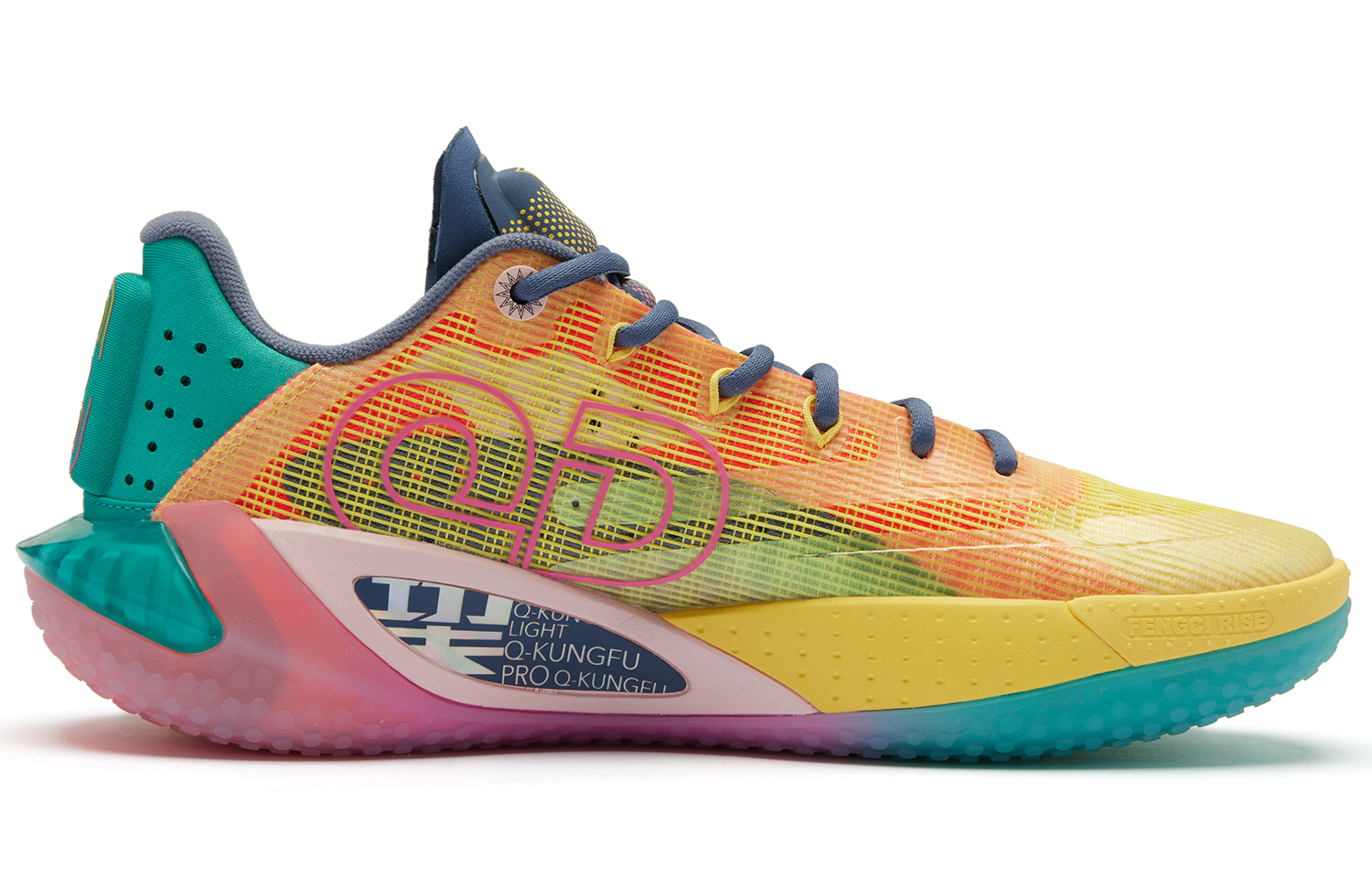 QIAODAN Thorn RISE Good Luck Q KUNGFU PRO Cushioning Abrasion Resistant Lightweight Low top Basketball Shoes Men’s