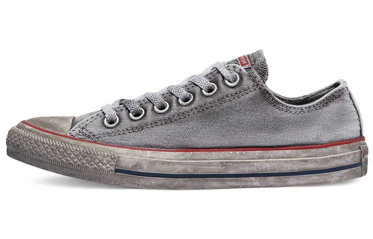 Converse Chuck Taylor All Star Basic Wash Abrasion Resistant Abrasion Resistant Low top Canvas Shoes Unisex Gray
