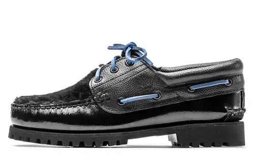 Timberland Casual Leather Shoes Men's Low Top Black Blue
