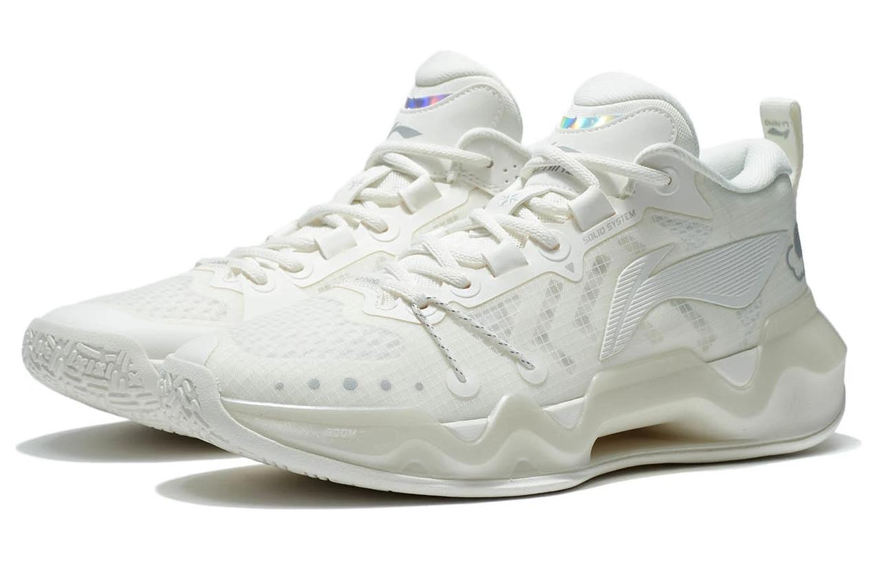 Li Ning Liren 2 Low Game Ready Abrasion Resistant Breathable Low top Basketball Shoes Men’s Mist White