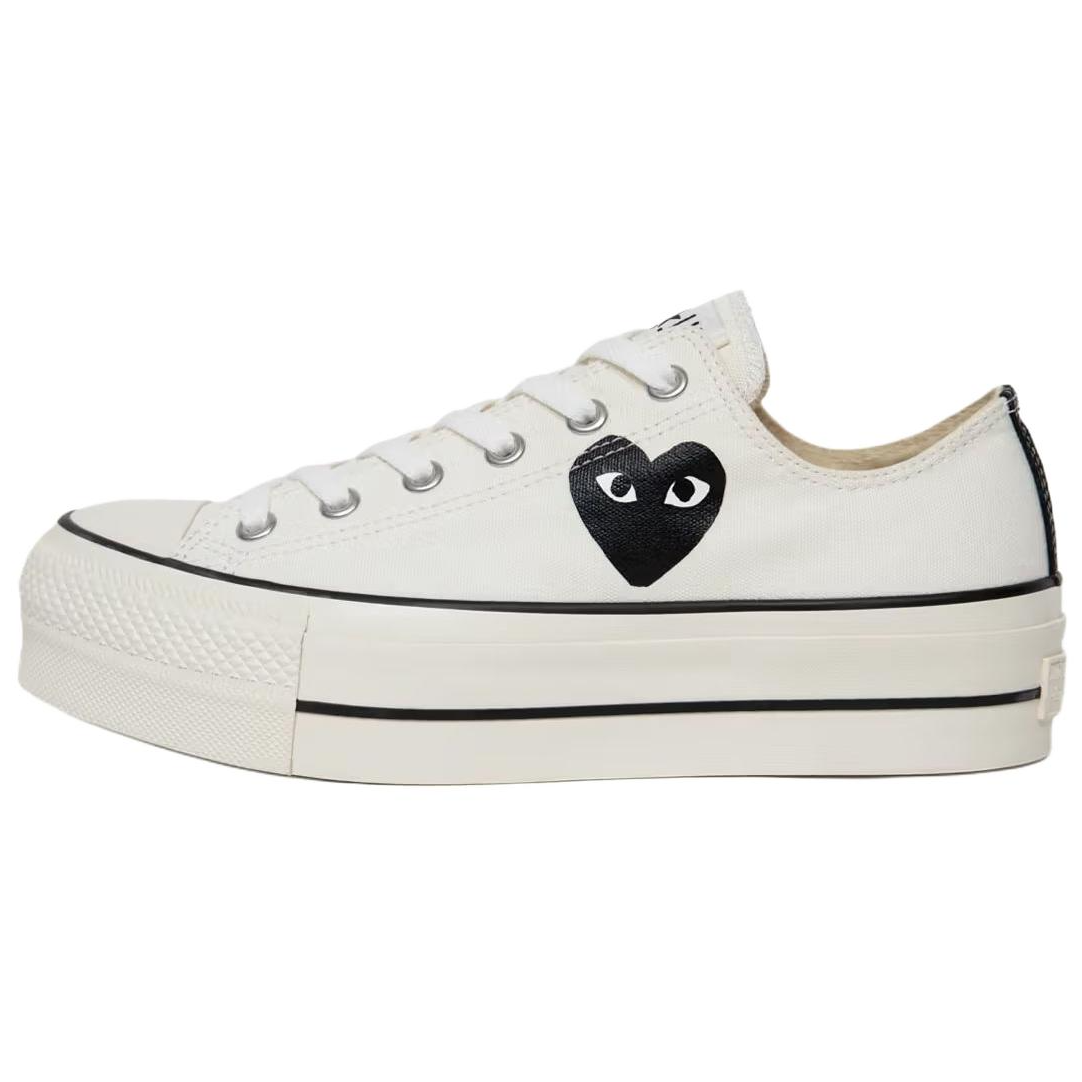 Converse x CDG Play Chuck Taylor All Star Low top Canvas Shoes Unisex White