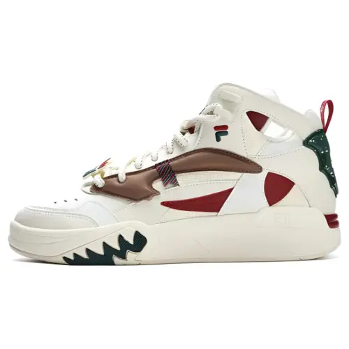 FILA FUSION Desperado Xmas Mid top Basketball Shoes Men's White Red