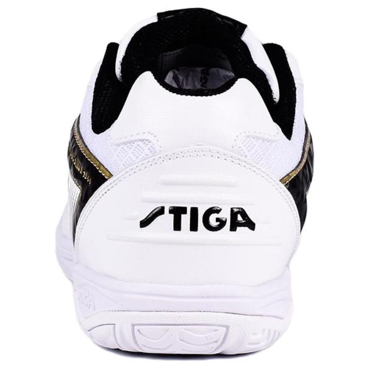Stiga Slip Resistant Breathable Abrasion Resistant Low top Training Shoes Unisex White Black