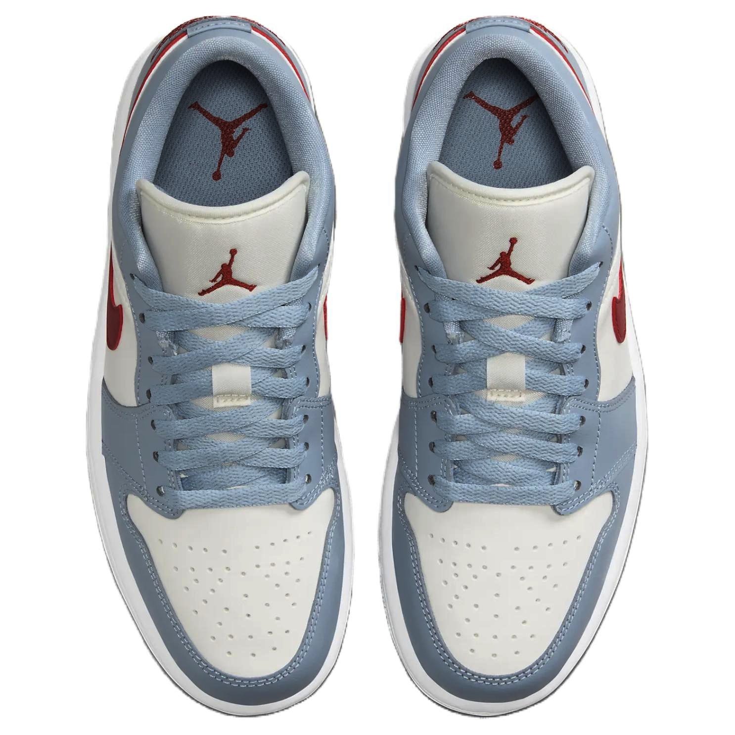 Jordan 1 Low Blue Whisper Dune Red Women’s