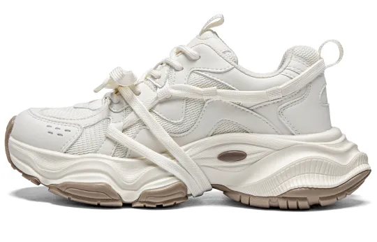Kappa Back to Back Slip Resistant Abrasion Resistant Low top Chunky Sneakers Women's White