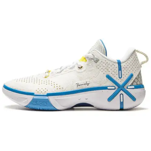 Li Ning Wade Shadow 6 Low top Basketball Shoes Men's White Blue