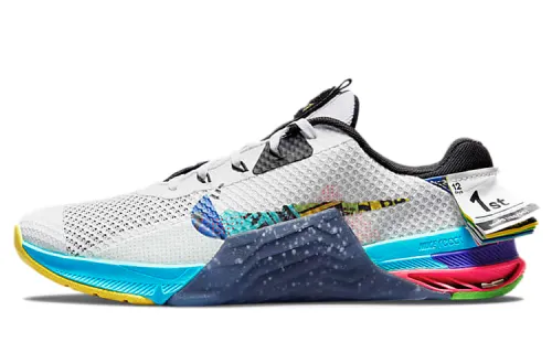 Nike Metcon 7 AMP shock-absorbing, breathable and lightweight low-cut training shoes for men and women, black, white and yellow