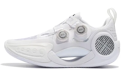 LiNing WOW 9 Low fabric synthetic leather TPU shock-absorbing, non-slip, wear-resistant, breathable, wrapped, supportive and rebound, low-top basketball shoes, same style for men and women, white