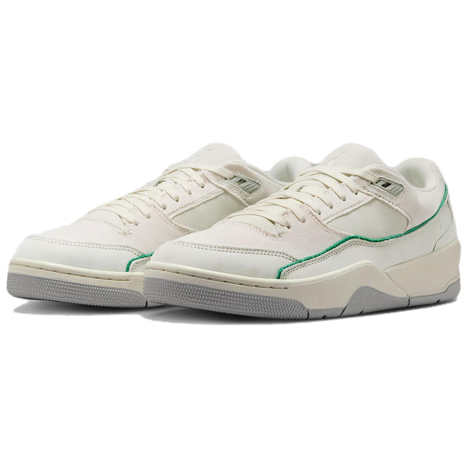 Jordan FLIGHT COURT Low top Vintage Basketball Shoes Men’s Beige White Green