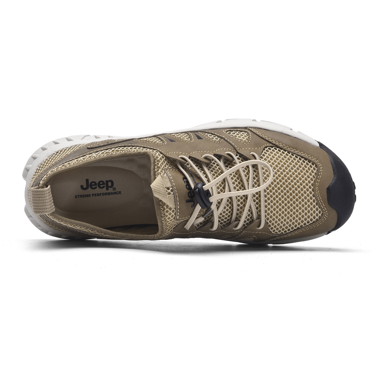 Jeep Textile, Top Grain Cow Leather Comfortable Round Toe Abrasion Resistant Breathable Low top