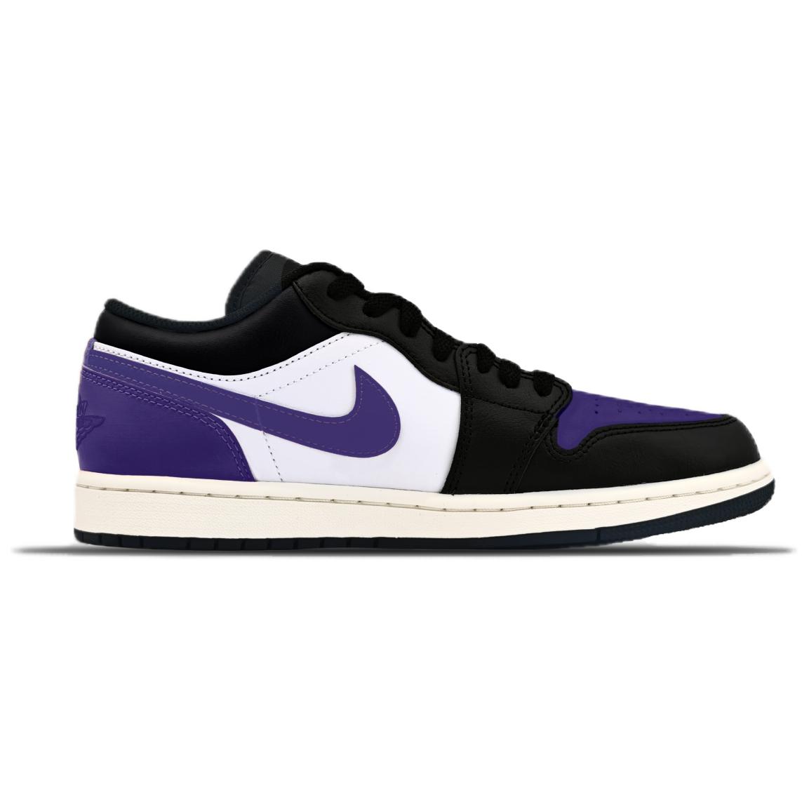 Jordan Air Jordan 1 Abrasion Resistant Abrasion Resistant Low top Vintage Basketball Shoes Unisex Purple Black