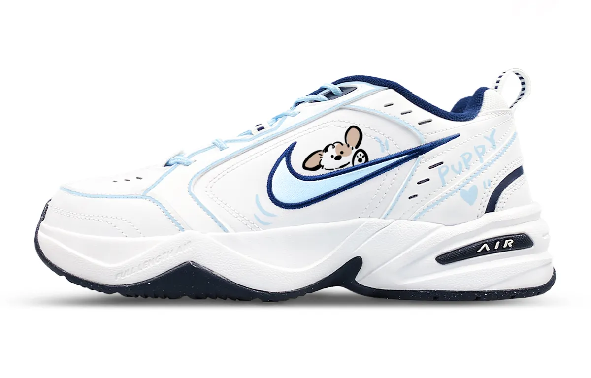 Nike Air Monarch 4 Low top Chunky Sneakers Unisex White Blue