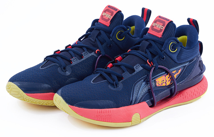 Li Ning Speed 8 Premium BOOM Technology Fabric Cushioning Slip Resistant Abrasion Resistant Mid top Light Foam/䨻