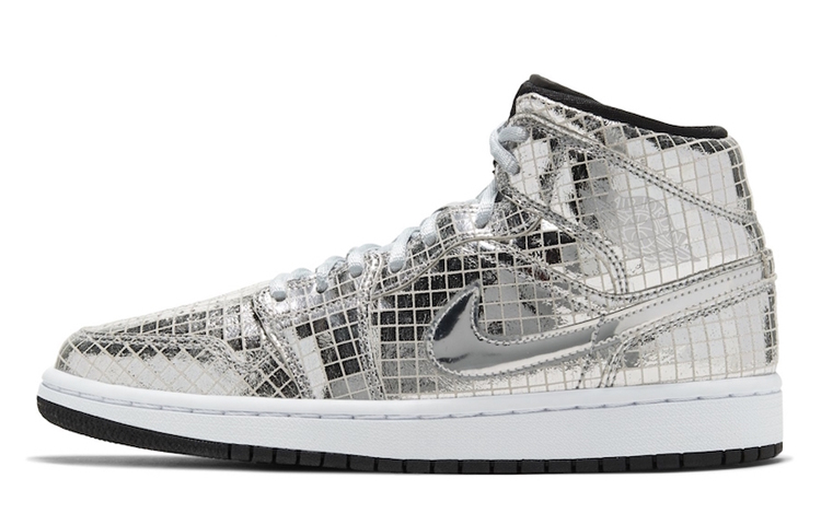 Jordan 1 Mid SE Disco Metallic Silver Women’s
