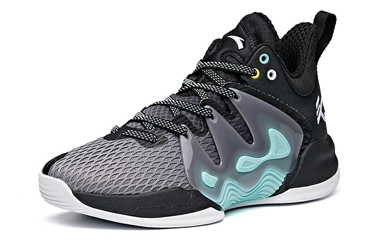 Anta Mountain 1 Abrasion Resistant Slip Resistant Low top Performance Basketball Shoes Men’s Black Gray