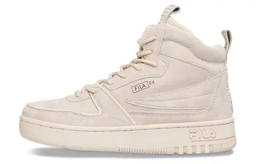 FILA FX VENTUNO FX Cushioning, Wear Resistant Mid top Basketball Shoes Women's Ecru