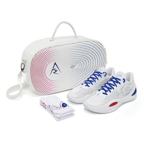 RIGORER Reaves 1 Basketball Shoes Men's Low Top Precision White/Navy Blue/Carmine