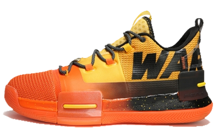 PEAK Flash Cushioning Slip Resistant Abrasion Resistant Mid top Basketball Shoes Men’s Orange