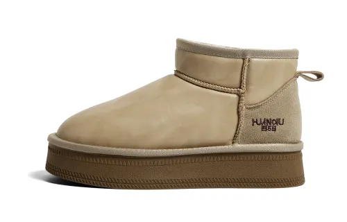 Global HUANQIU Warm, waterproof and wear-resistant, thickened with velvet, simple and fashionable, thick sole, versatile, comfortable and casual, short-length snow boots, women's style