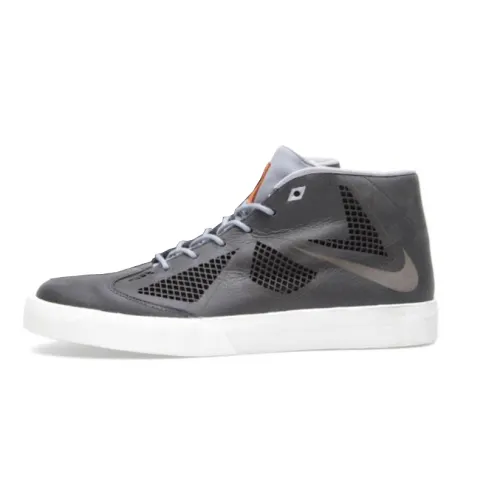 Nike Lebron 10 NSW Night Stadium round toe lace-up non-slip lightweight mid-top basketball shoes men's black gray