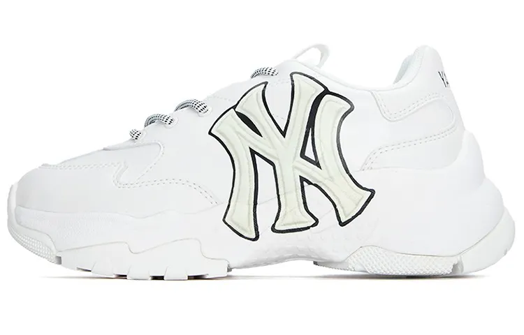 MLB Big Ball Chunky Artificial Leather Low top Chunky Sneakers Unisex Ecru