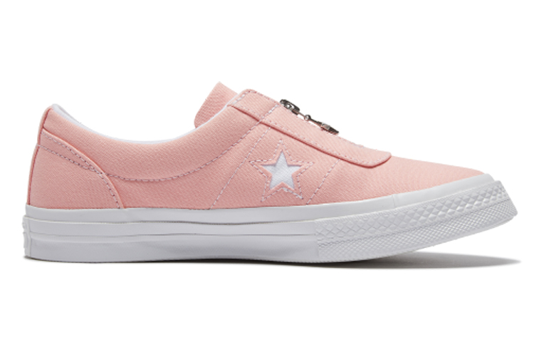 Женские кеды Converse One Star (розово-белые) — фото 2