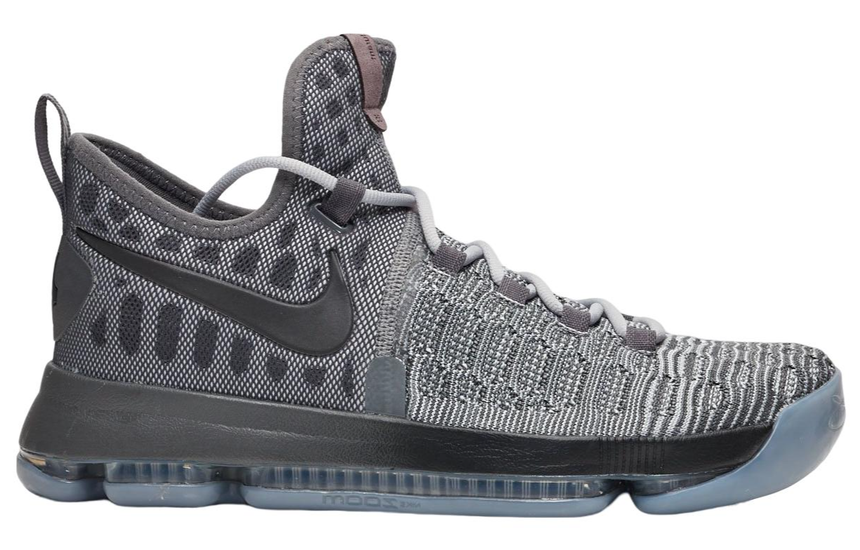 Мужские кроссовки Nike KD 9 Fairmount (серые) — 狼灰/深灰色 — фото 2