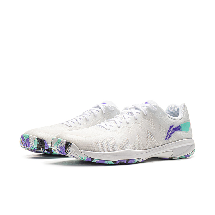 Li Ning Abrasion Resistant Breathable Low top Training Shoes Unisex Fluorescent Starlight Purple
