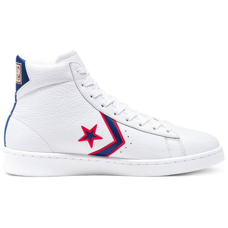 Кеды Converse Cons Pro Leather (бело-синие) — Белыйсиний — фото 2
