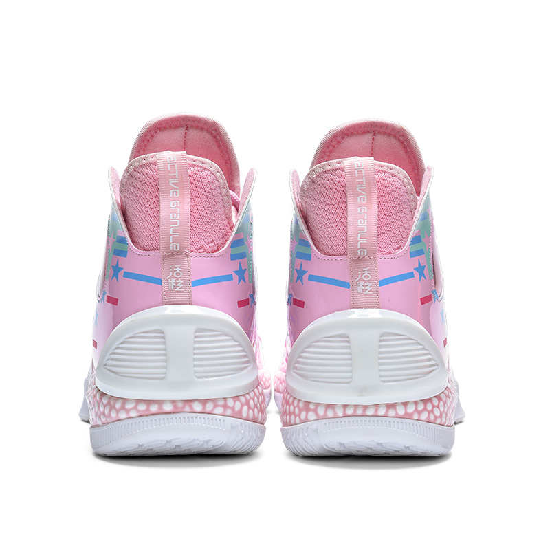 IVERSON Slip Resistant Abrasion Resistant High top Basketball Shoes Unisex Cherry Blossom Pink